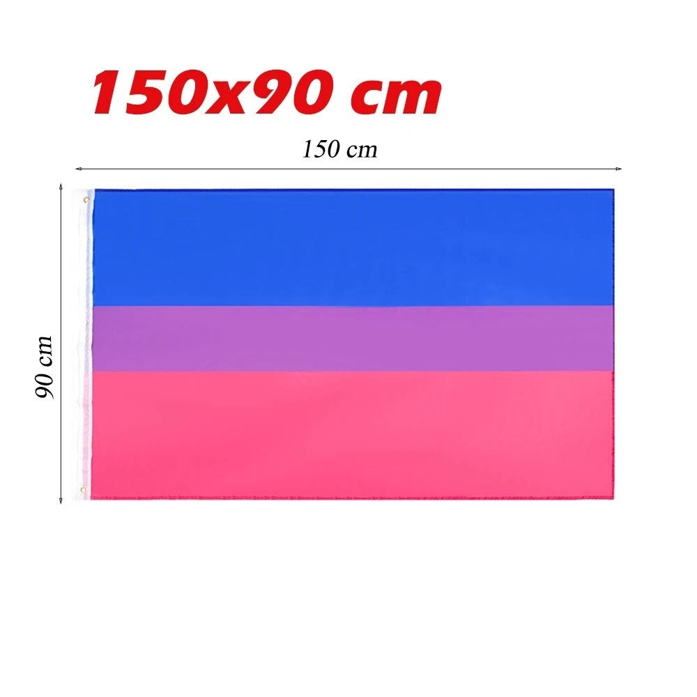 Large LGBT Pride Flag Rainbow Flag Bisexual LGBTQ Flag 90x150 cm Heavy Duty
