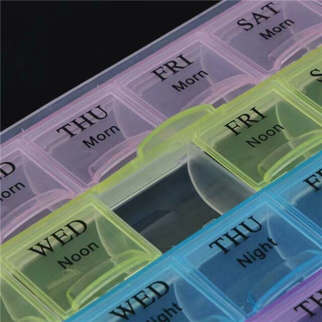 Weekly 28Day Table Pill Box Holder Medicine Storage Organizer Contain