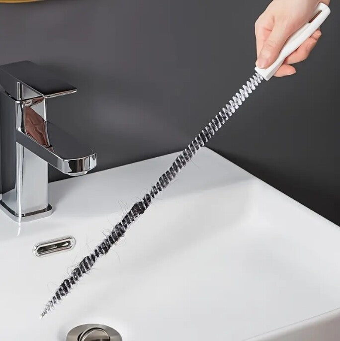 Drain Pipe Cleaner Flexible Tool Bath Water Cleaning Dredge Brush Sink Kitchen