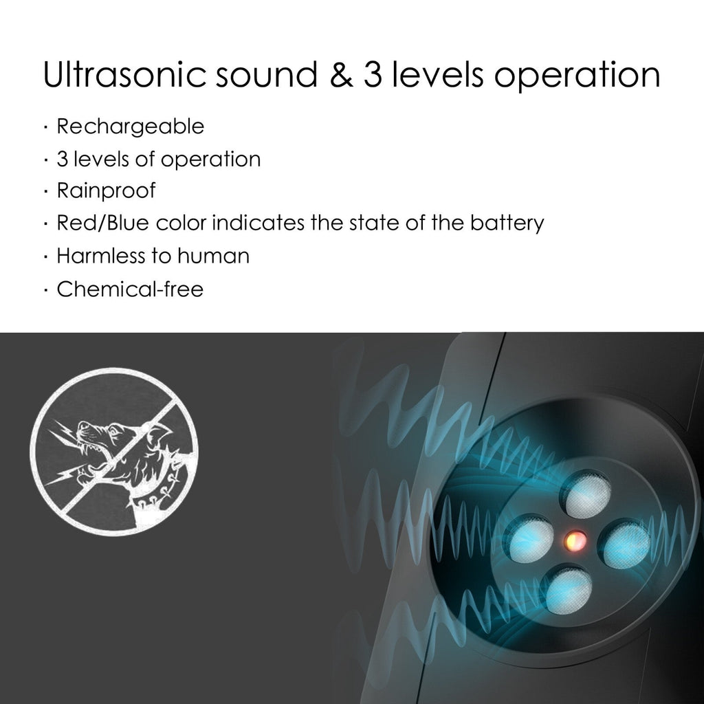 Ultrasonic Anti Bark Device Outdoor Dog Barking Control Stop Repeller Silencer