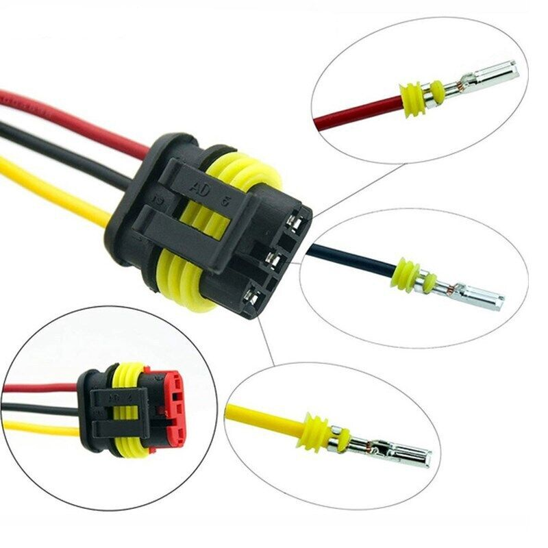 708Pcs Super seal Car Electrical Waterproof Connector Kit 1 2 3 4 5 6 Pin