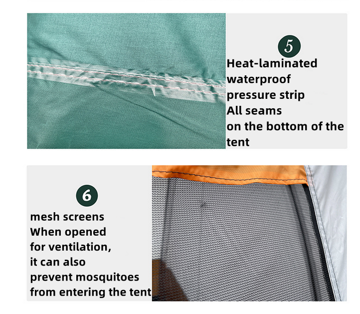 Spacious Portable Camping Tent for 6-10 Persons with Carrying Bag Included