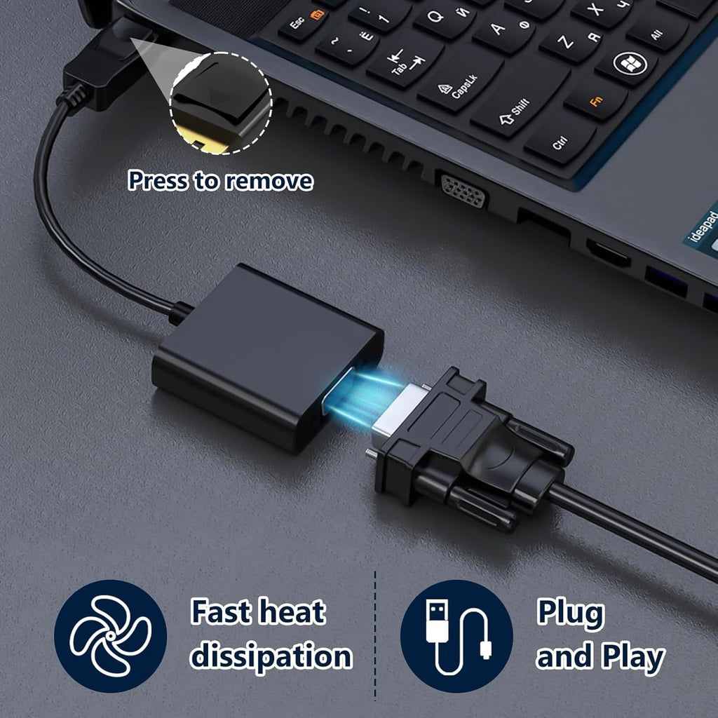 Displayport DP Male to VGA Female Adapter Cable