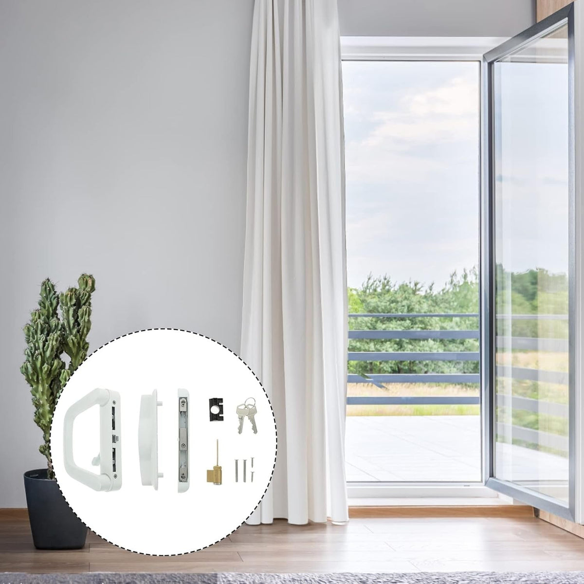 Patio Door Lock and Handle Set with Key