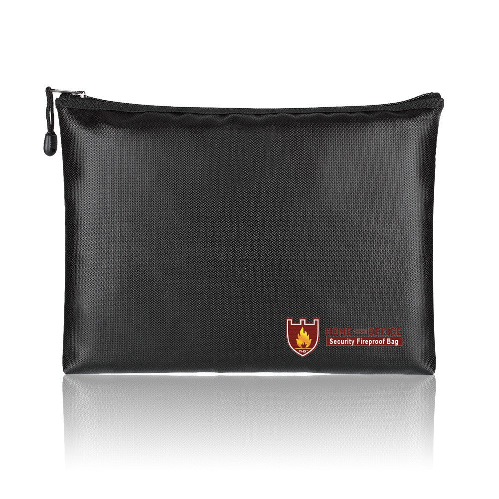 27x16cm Fireproof Document Bag Silicone Coated Fiberglass Safe Money Bag Pouch