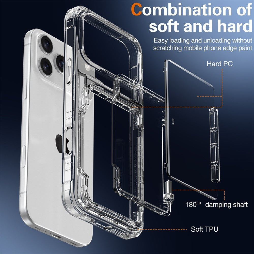 Clear Transparent Card Slots Back Holder Rugged Case For iPhone 17 Pro