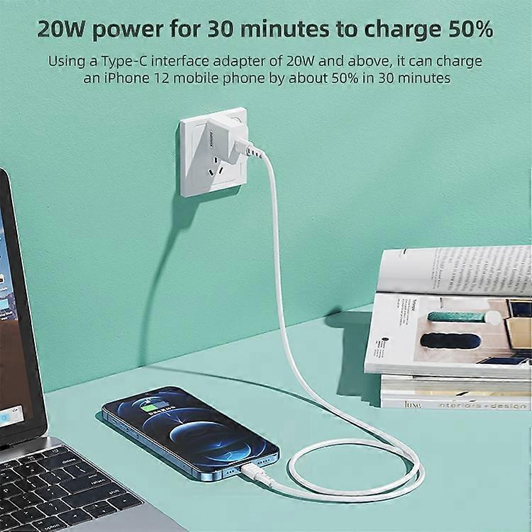 REMAX PD 20W Type-C USB-C to 8 Pin High Elastic TPE Fast Charging Data Cable