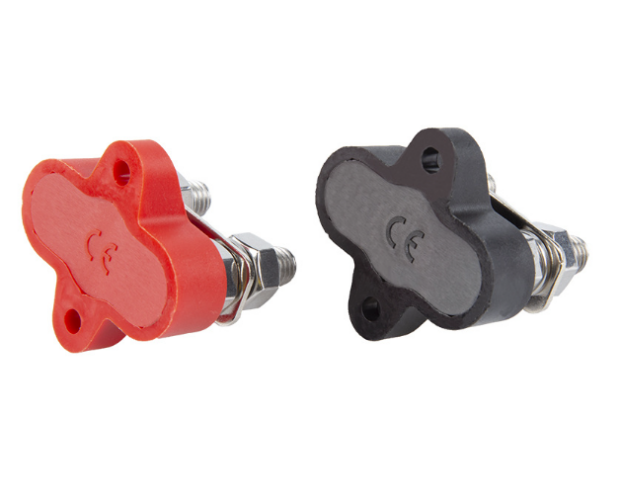 Battery Power Distribution Terminal Block Set M8 Dual Studs w/Bus Bar Max 48V DC