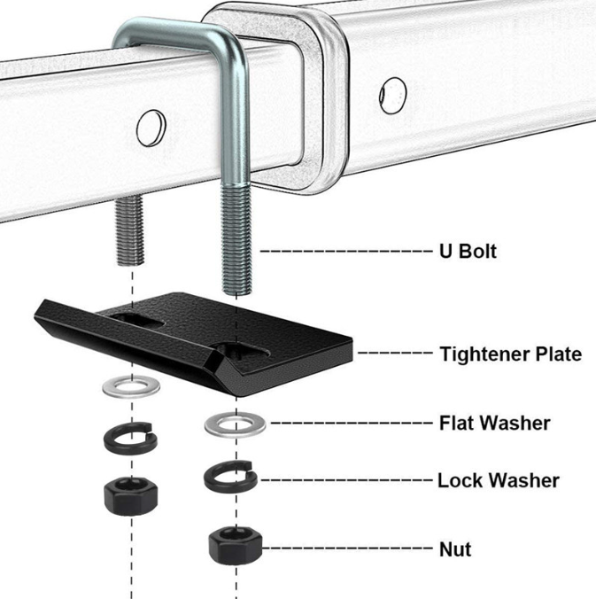 Anti Rattle Stabilizer Tightener Trailer Tow Bar Hitch Clamp Tongue Bracket Lock
