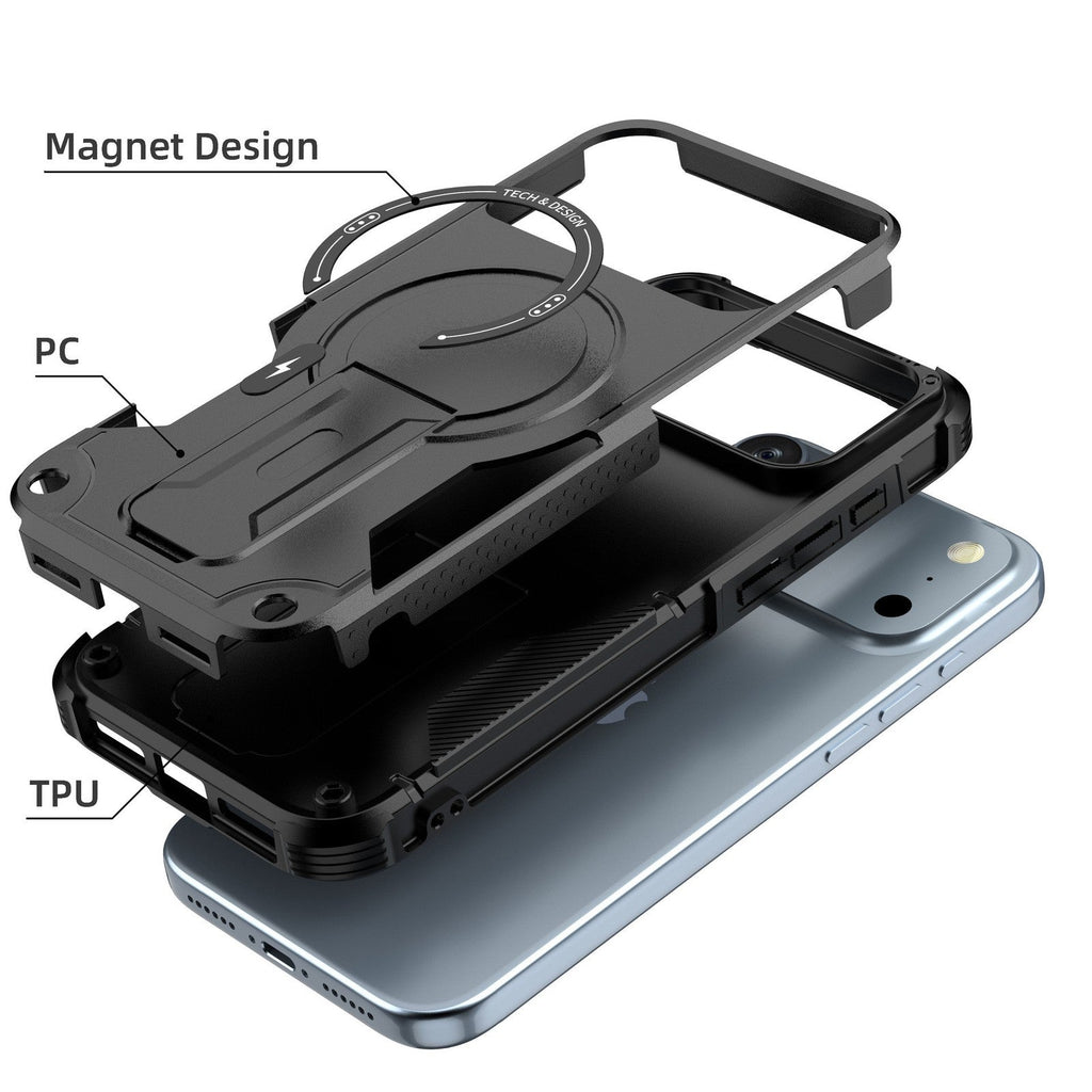 Magnetic Kickstand Magsafe Shock proof Bumper Case for iPhone 17 Pro Max