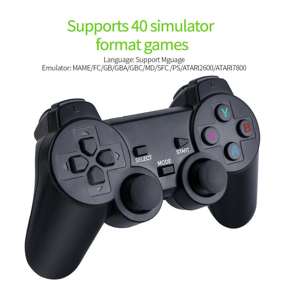 64G TV Video Game Stick Retro Gaming Console 2 Wireless Controller