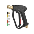 High Pressure Washer Gun Car Wash Foam Spray Short Wand Lance 5PCS Nozzle Set