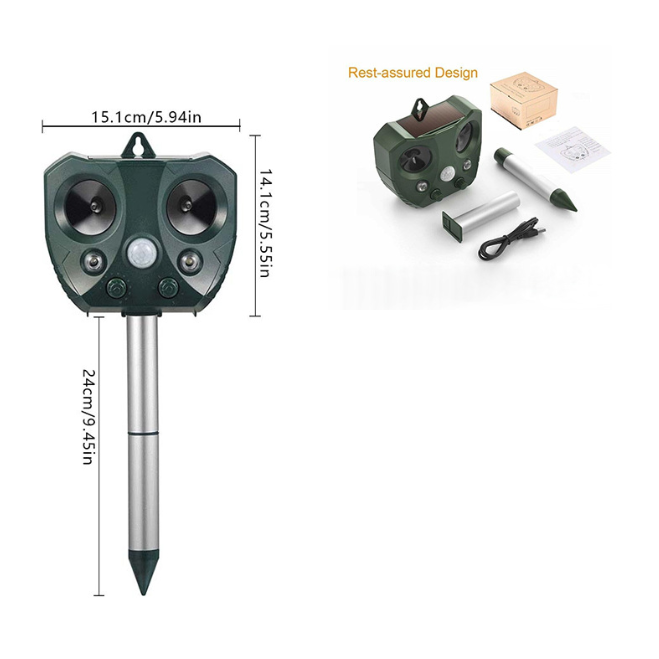 Solar Ultrasonic Bird Repeller Motion Sensor Animal Possum Repellent