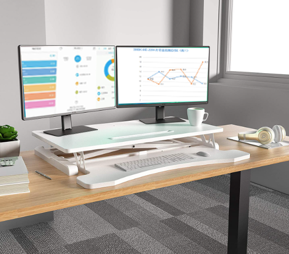 Salelink Laptop PC Monitor Computer Height Adjustable Table Standing Desk