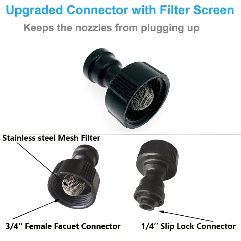 15M Outdoor Misting Cooling System Garden Patio Irrigation Water Mister Set
