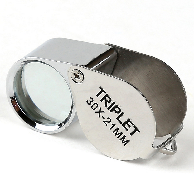 Loupe Magnifier Pocket Eye Jewelry Magnifying Glass 30 x 21mm