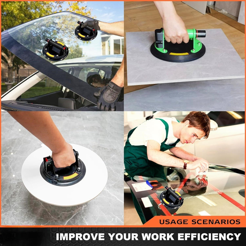 8" Vacuum Glass Suction Lifting Cup Glass Lifter w/ Case