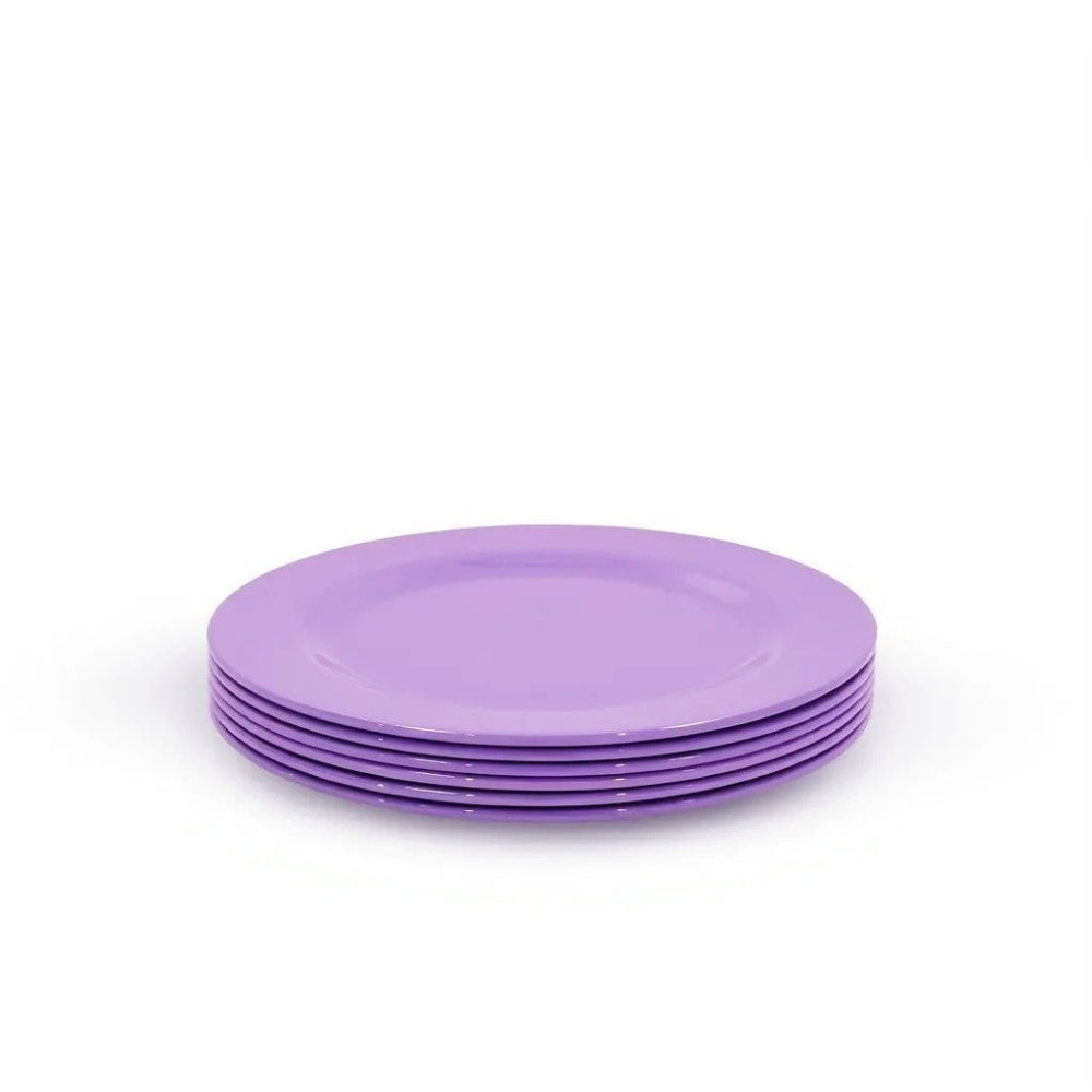 Henni & Friends Melamine Plate 25cm - 6pc (Lavender Purple)