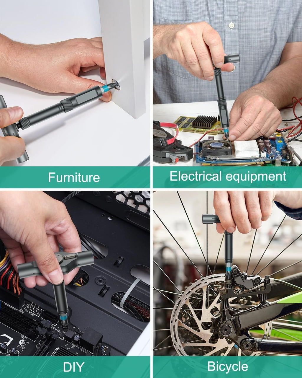 24 in 1 Magnetic Screwdriver Set DIY Ratchet Mini Removable Self-Assembly