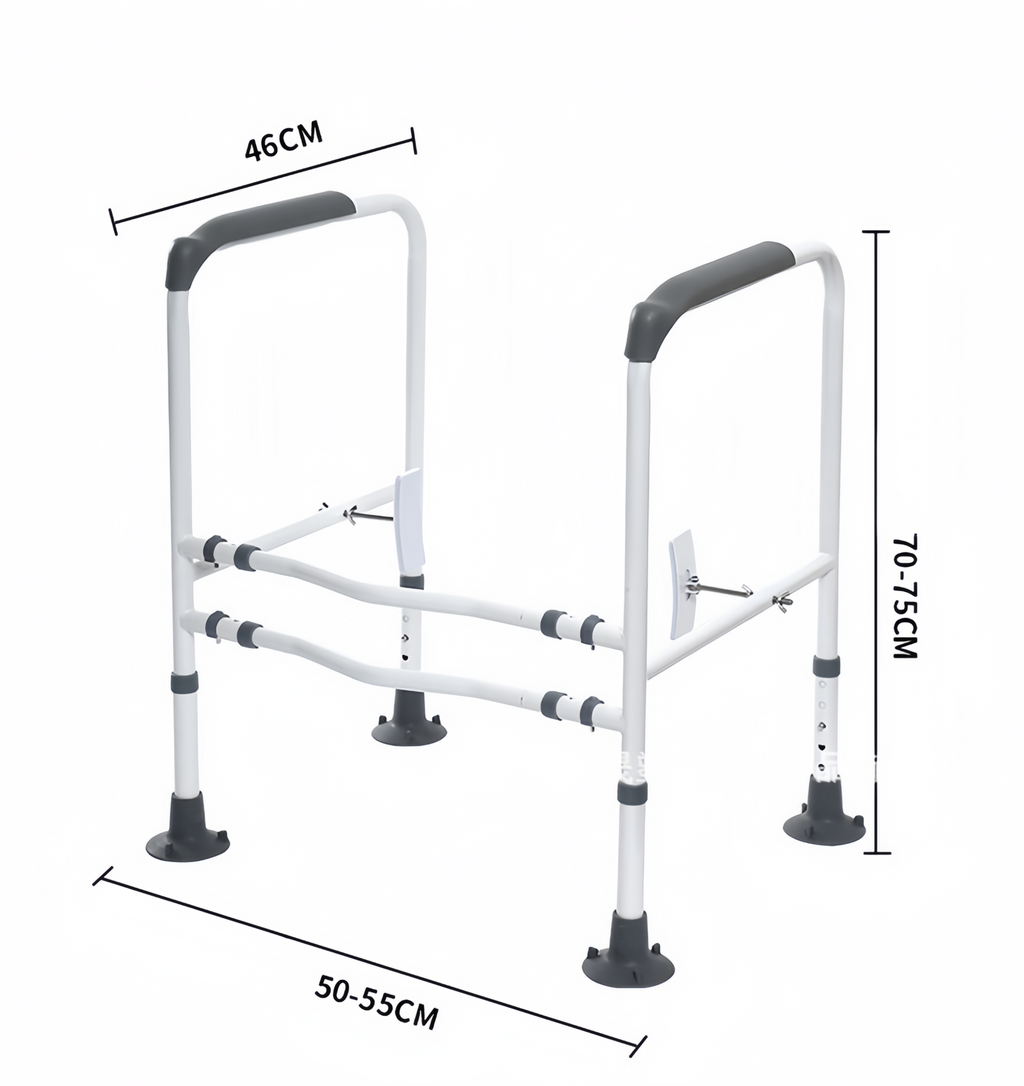 Toilet Safety Frame & Rail – Adjustable Bathroom Support Stand, Non-Slip Handrails