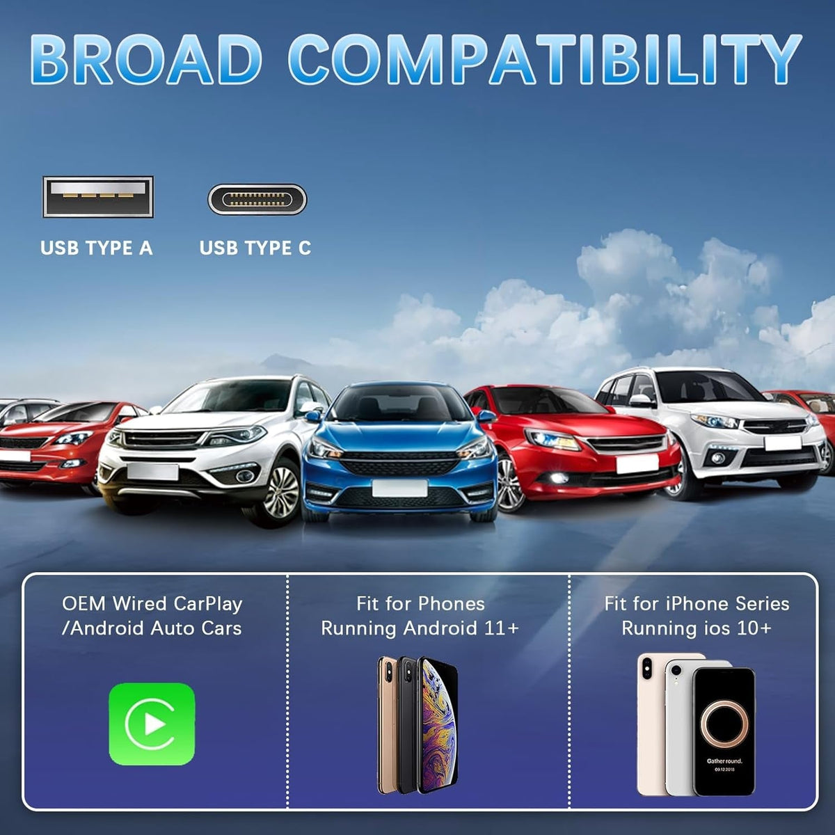 USB Wireless CarPlay Adapter For iPhone Apple Wireless Carplay Dongle Plug Play