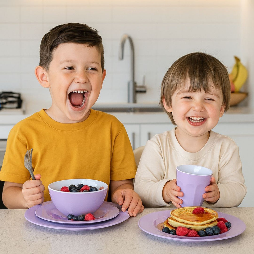 Henni & Friends 20CM Melamine Plates (Set of 6 Purple) Kids Children