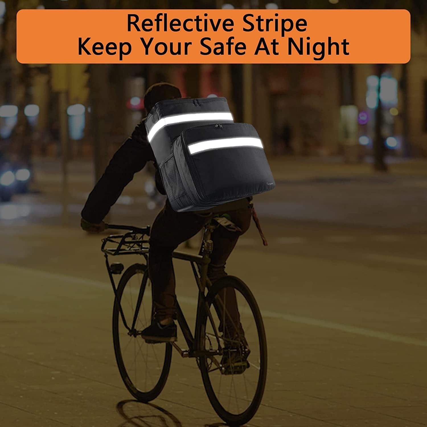 Food Delivery Backpack, Large Expandable Insulated Hot Pizza Bags