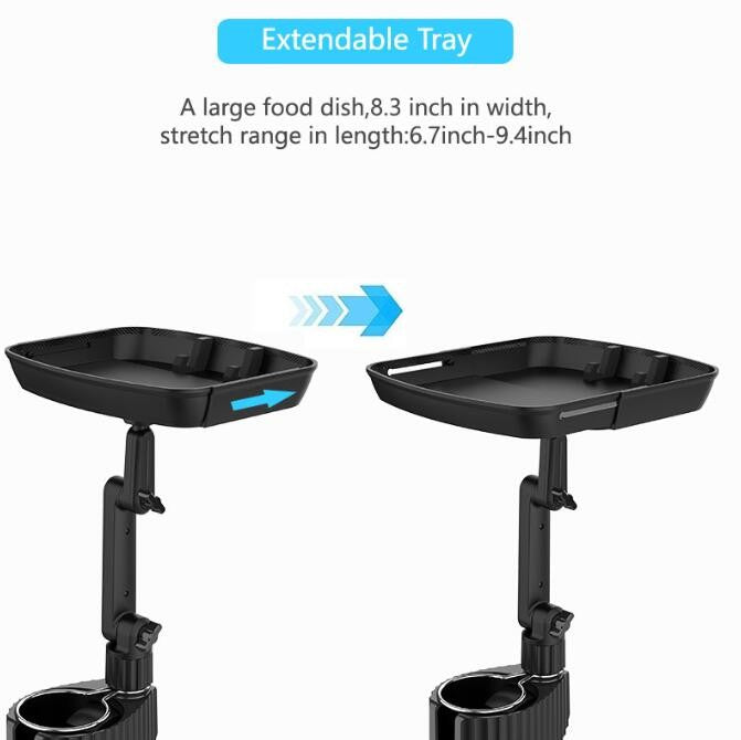 3 in 1 Expandable Cup Holder Tray for Car Cup Holder Expander for Car Food Table