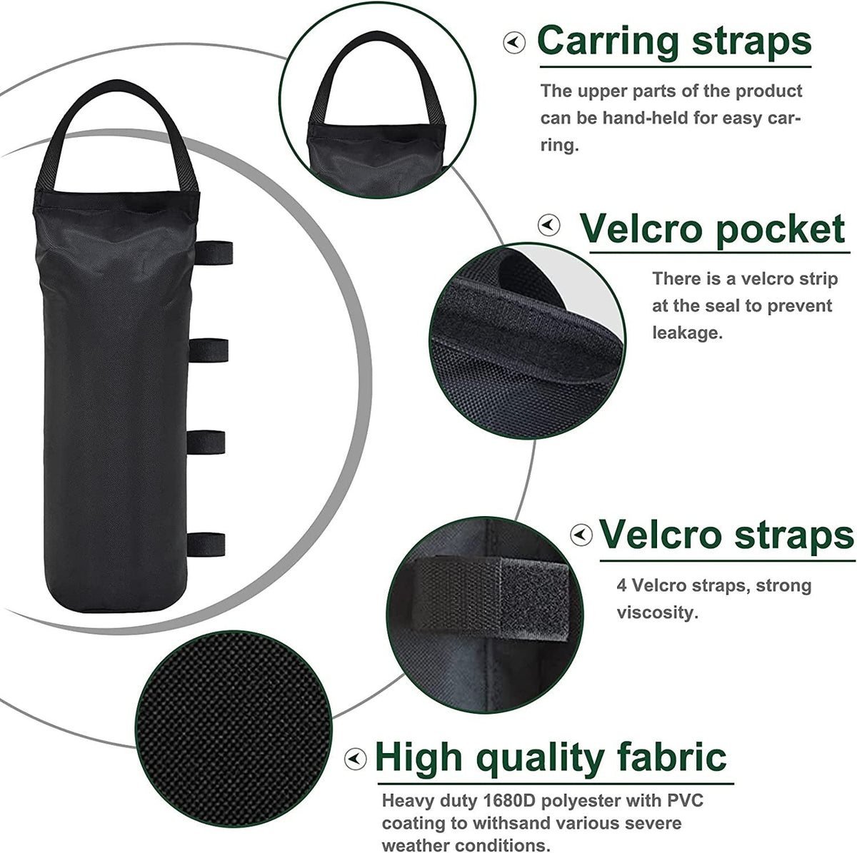 4PCS Gazebo Sand Bags Gazebo Foot Leg Feet Weight for Pop up Canopy Tent Marquee