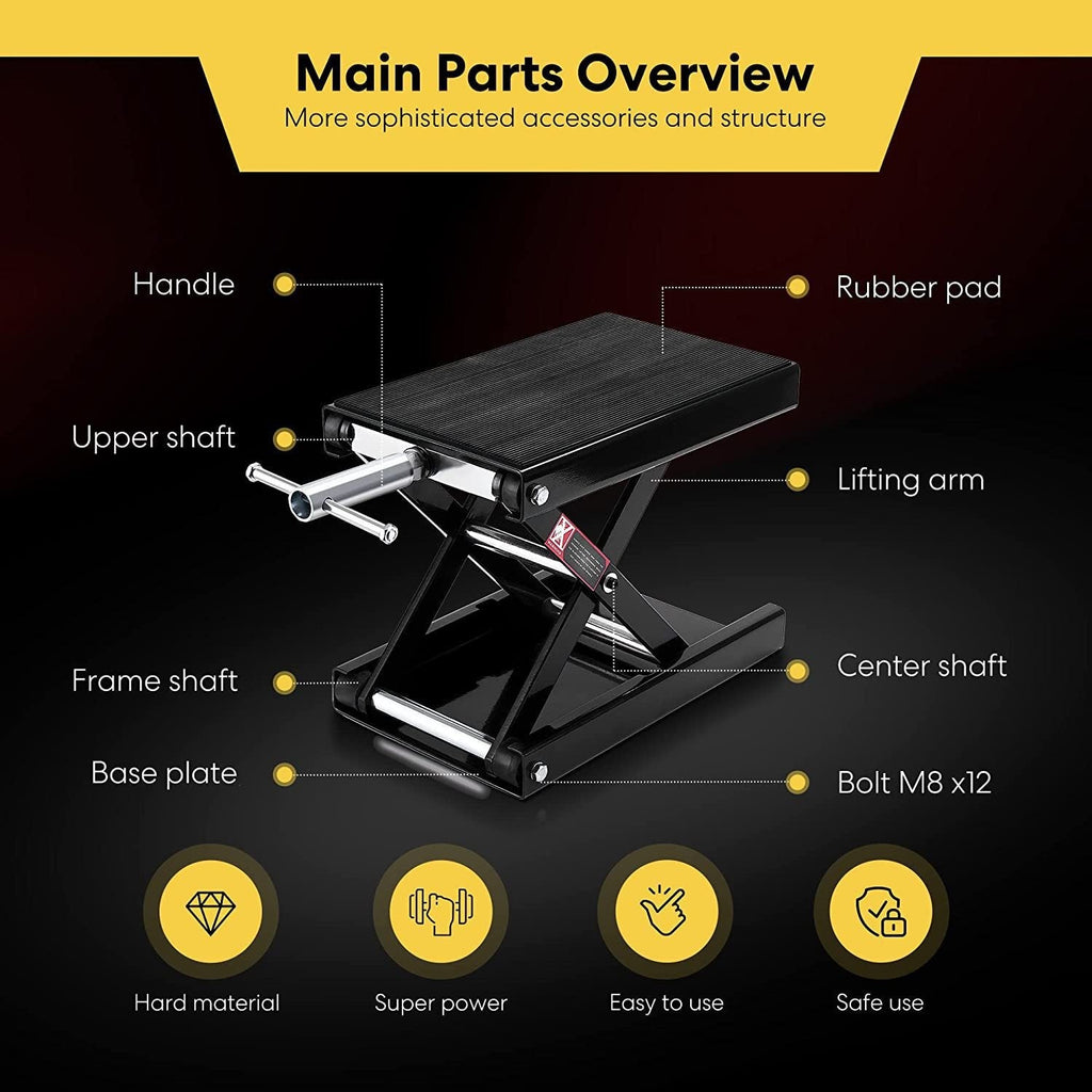 1100lb Motorcycle Scissor Lift Stand 500KG Motorbike Lift Working Bench ATV Jack