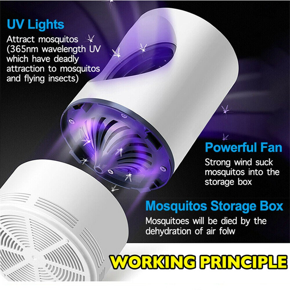 Mosquito Catcher Lamp Insect Killer Light Fly Bug Zapper Trap