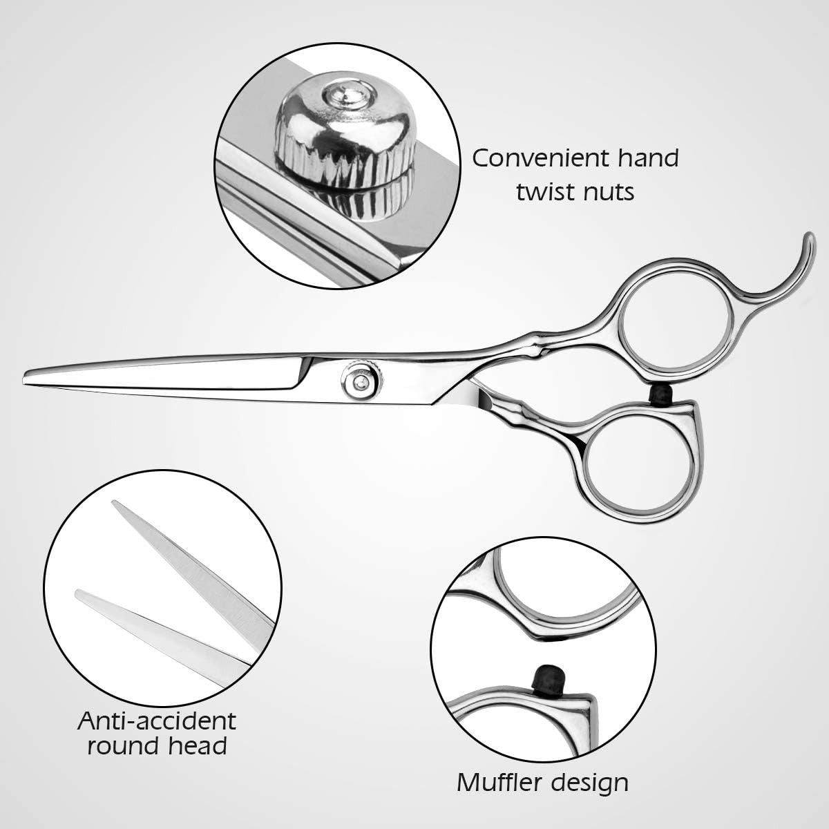 2Pcs 6" Salon Hairdressing Scissors Hair Barber Professional Cutting Thinning