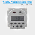 12V 16A LCD Day Programmable Timer Time Relay Switch 24 Hour 7 Mini DC