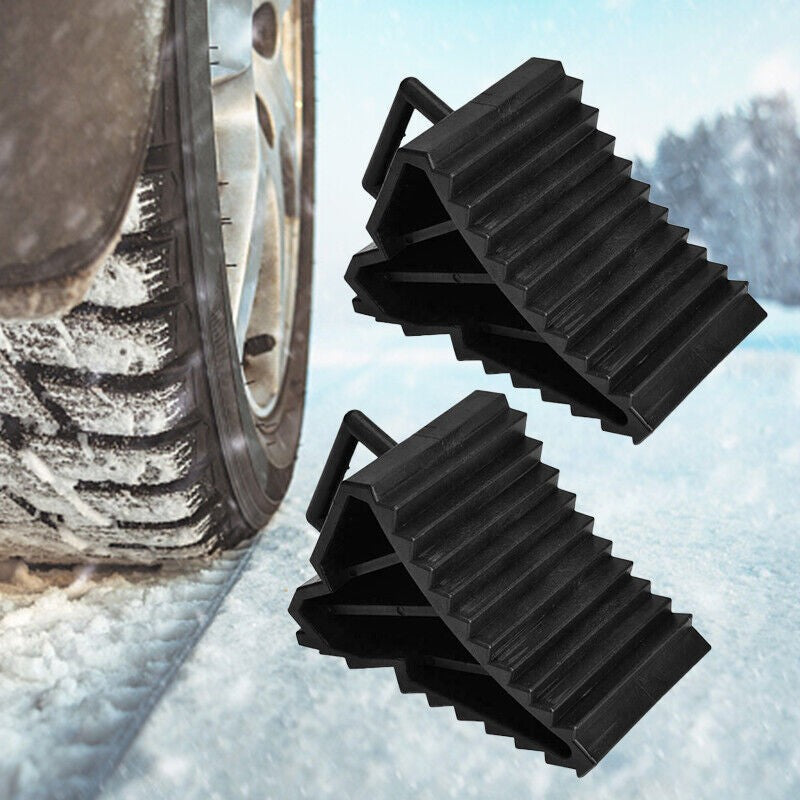 2PCS Heavy Duty Wheel Chock Tough Chocks Stops Car Trailer Boat Caravan