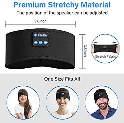 Salelink Wireless Bluetooth 5.0 Stereo Eye Mask Headphones Earphone Sleep Music Headband