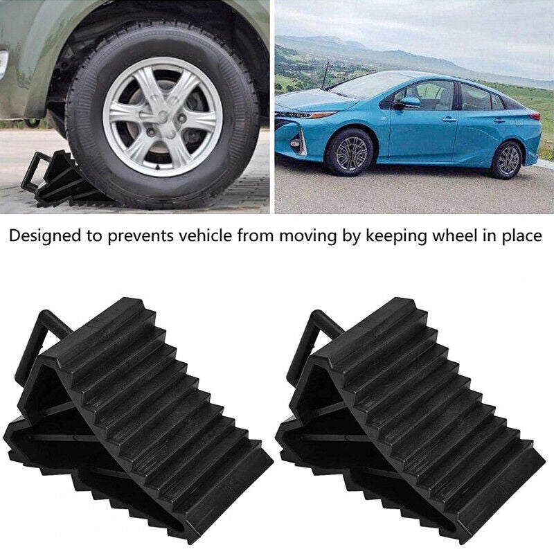 2PCS Heavy Duty Wheel Chock Tough Chocks Stops Car Trailer Boat Caravan