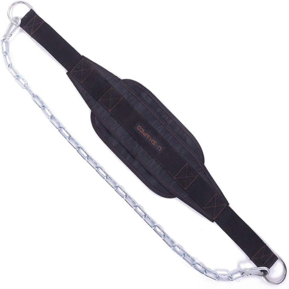Chin Up Belt with Chain Dip Belt Powerlifting Strength Training Pull Up Belt
