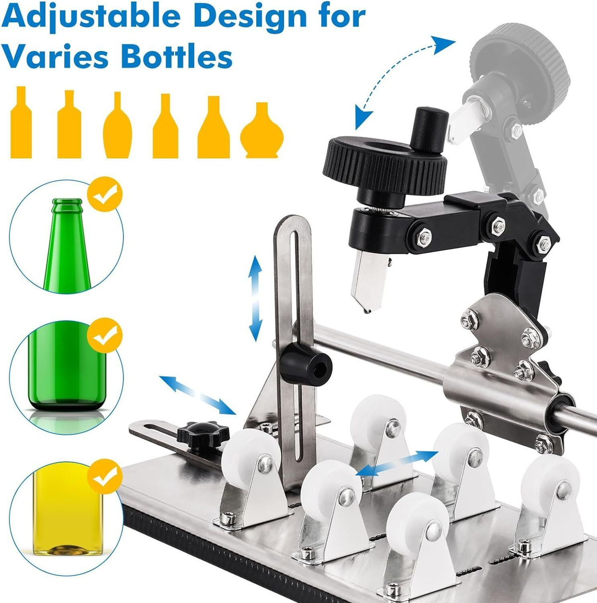 Easy To Use DIY Glass Bottle Cutting Tool Set For Round Square Oval Items