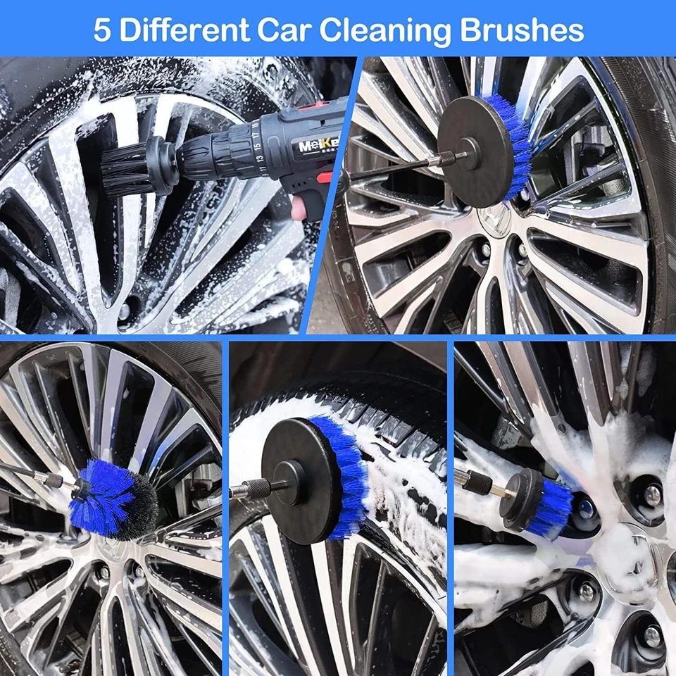 26Pcs Car Detailing Brush Set Car Detailing Kit Auto Detailing Drill Brush Set