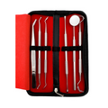 6PCS Dental Hygiene Tools Teeth Cleaning Kits Mirror Scraper Pick Scaler Tweezer