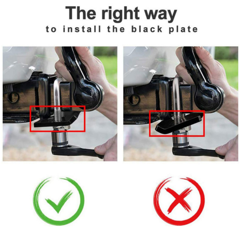 Anti Rattle Stabilizer Tightener Trailer Tow Bar Hitch Clamp Tongue Bracket Lock