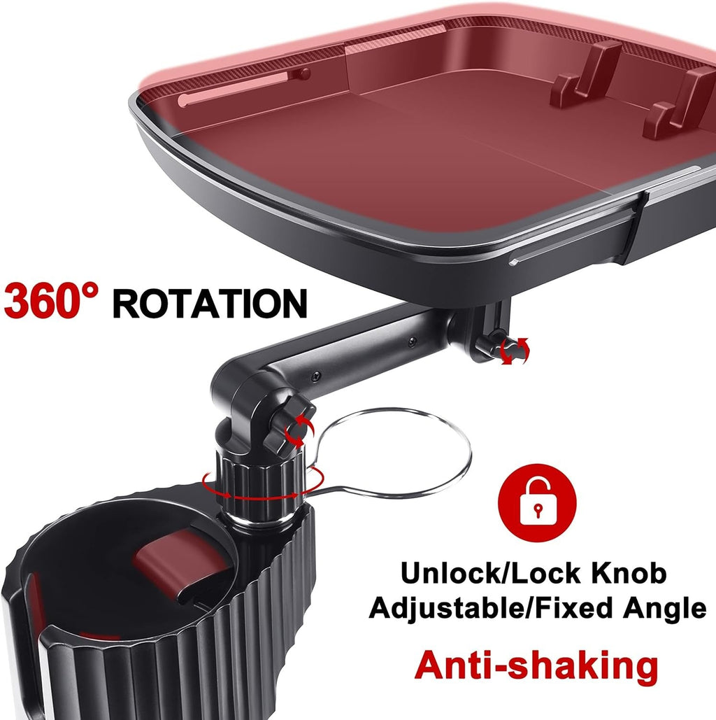 3 in 1 Expandable Cup Holder Tray for Car Cup Holder Expander for Car Food Table
