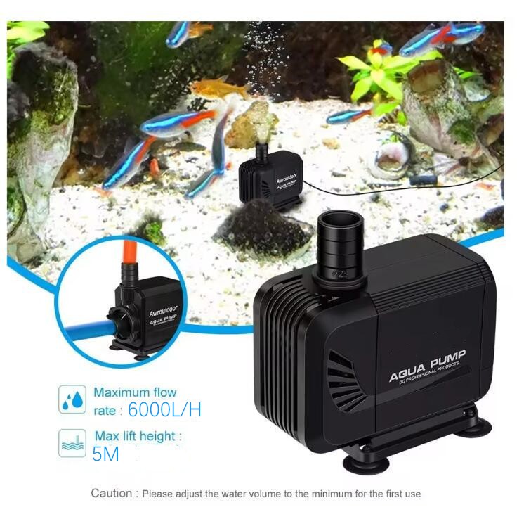 6000L/H Aquarium Pump Water Submersible Fish Tank