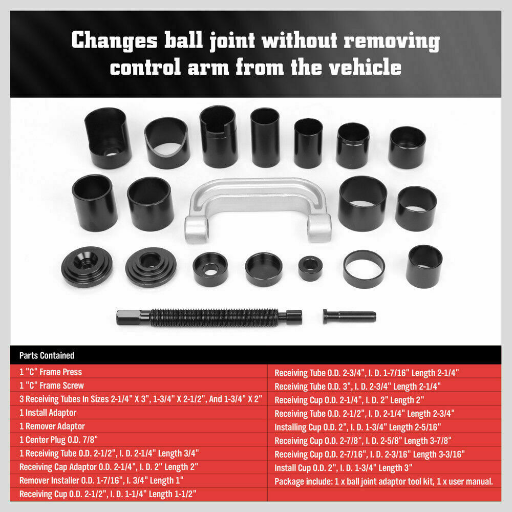 Heavy Duty 21Pcs Ball Joint Installer Tool Set For Auto Repair