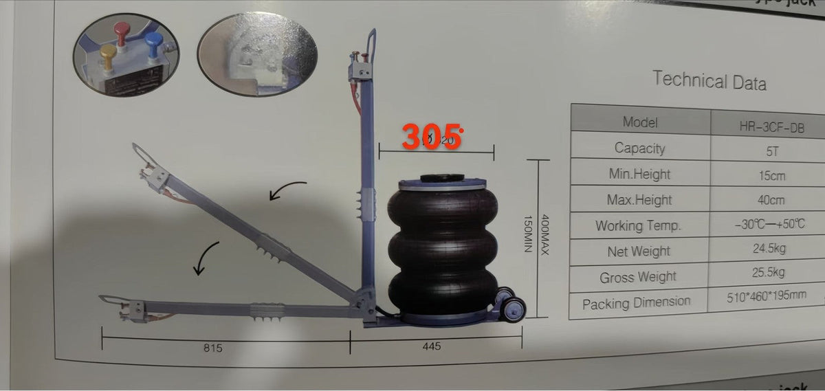 5 Ton Pneumatic Air Jack