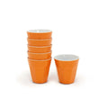 300ML Melamine Cups, Set of 6 in Orange Shatter-Proof Dishwasher Safe