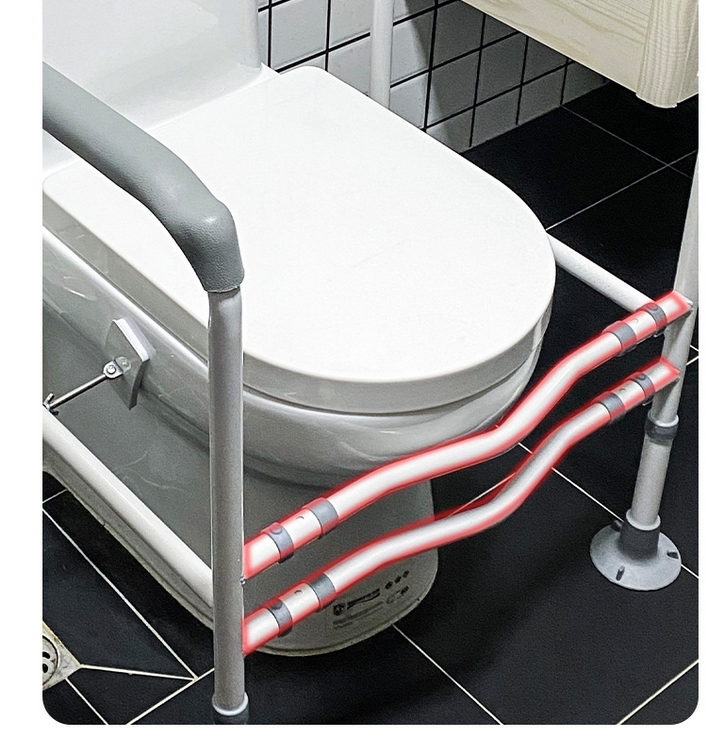 Toilet Safety Frame & Rail – Adjustable Bathroom Support Stand, Non-Slip Handrails