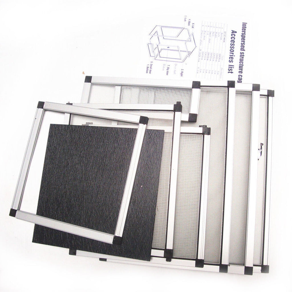 32*32*46cm Aluminum Alloy Reptile Enclosure Lizard Terrarium Snake Cage Mesh