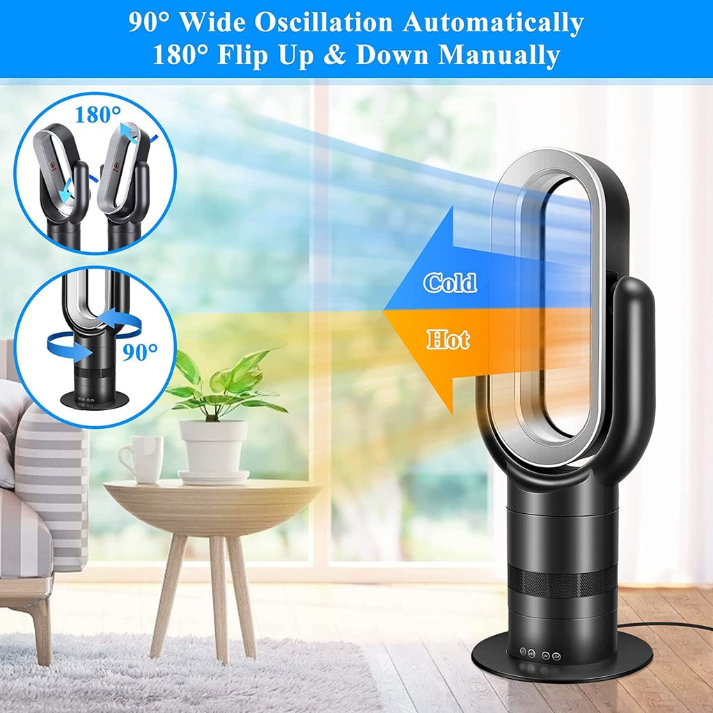 2 in 1 Bladeless Heater Cooler Fan