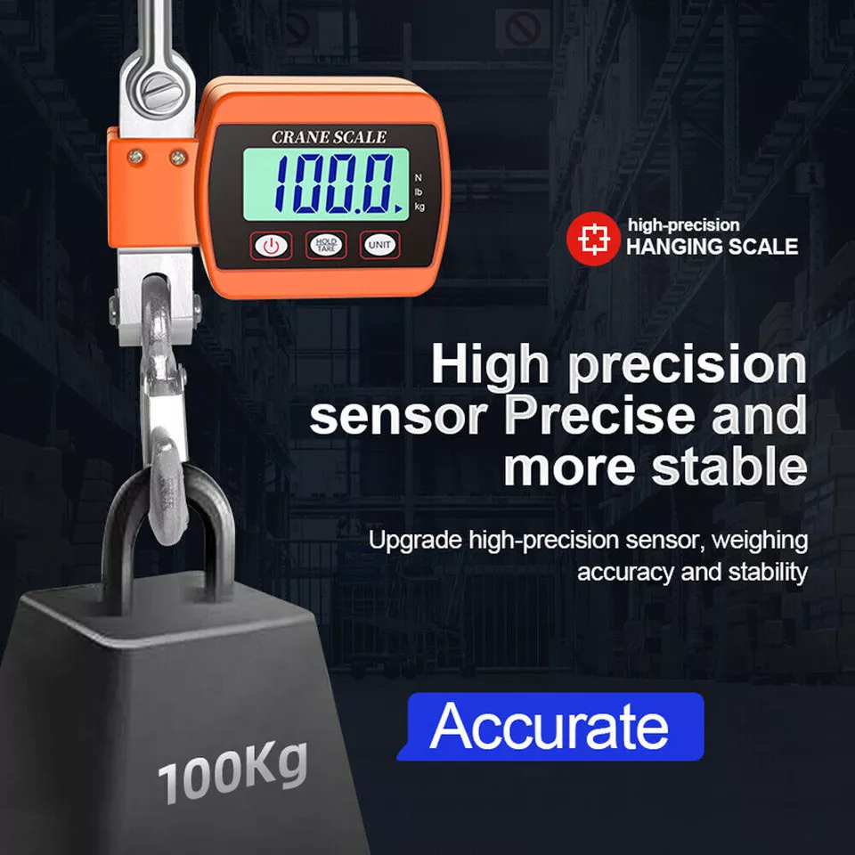 500KG Hanging Scale High Precision Digital Crane Scale Heavy Duty Hook Scale